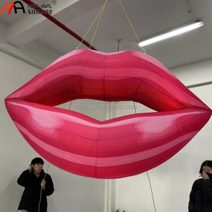 Maßgefertigtes Riesiges Sexy Aufblasbares Rotes Lippen-Modell mit LED-Beleuchtung für Bar, Nachtclub, Party, Kunst-Event, Werbung und Dekoration - Product Image 1