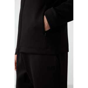 Ensemble de survêtement en tissu scuba noir pour homme Bran, décontracté, respirant, taille adulte - Product Image 5