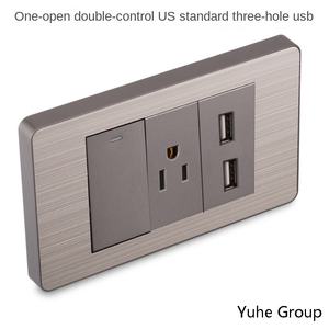 Enchufe de pared estándar americano tipo A con puerto USB y puerto USB tipo C, enchufe múltiple con interruptor. - Product Image 4