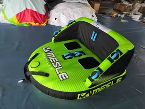 Tabung tiup yang dapat ditarik 1-4 model pengendara titik derek ganda penutup nilon bantalan busa Eva katup kecepatan tabung perahu dan Ski air yang dapat ditarik - Product Image 3