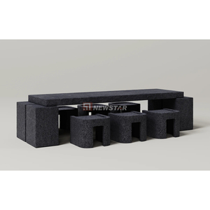 Newstar đá cẩm thạch tùy chỉnh hiện đại rắn ý siêu trắng travertine bảng phòng ăn bàn ăn - Product Image 6