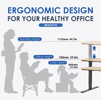 Bureau de direction moderne, table d'ordinateur debout, cadre de mobilier de bureau, ergonomique, intelligent, réglable en hauteur, pieds de bureau électriques