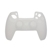 Coque en silicone caoutchouté pour manette PS5, protection intégrale, antidérapante, couleur unie, housse de protection souple