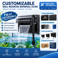 Système de filtration cascade mural pour aquarium, filtre à suspendre avec boîtes à médias et écumeur de surface