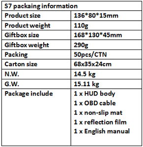 <span class=keywords><strong>Clé</strong></span> de voiture intelligente multifonctionnelle Wiiyii S7 avec OBD2 GPS et écran tête haute de 5,8 pouces, garantie de 2 ans - Product Image 6