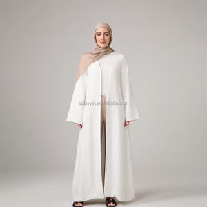 女性女性女性ドレスリネンとレーヨン控えめアバヤイスラム教徒のドレスイスラム教徒のウェディングドレス - Product Image 3