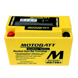 Batería de Motocicleta Motobatt MBT9B4 12V 9Ah AGM con Tecnología de Matriz de Vidrio Absorbida - Product Image 1