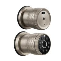 Serrure de porte intelligente à bouton en aluminium SJJ avec empreinte digitale, application Tuya et clavier à code, carte IC RFID, sans clé, pour hôtel, bureau, en bois