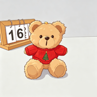 Porte-clés ours en peluche marron clair, broderie sapin de Noël, pull rouge, breloque en peluche, cadeau de Noël personnalisé, rembourrage en coton PP, 10 cm