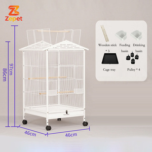 Jaula Grande para Loros, Súper Cómoda, Fácil de Montar, de Metal y Hierro, para Todo Tipo de Aves - Product Image 3