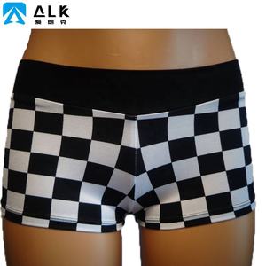 Ailangke Pantaloncini Corti a Scacchi Bianco e Nero con Dettaglio Pole Dance, Vendita all'Ingrosso Personalizzata - Product Image 5