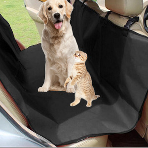 Housse de siège arrière pour animaux de compagnie en tissu Oxford 600D imperméable, protection de siège de voiture pour chien, noir, taille S L - Product Image 1
