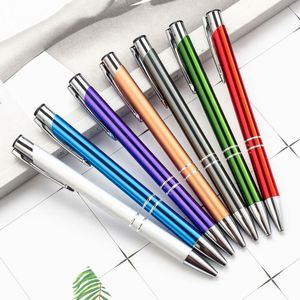 Bolígrafos de Gel de Aluminio Metálico de Lujo con Logotipo Personalizado al por Mayor, Bolígrafos de Punta Redonda con Tinta Azul para Regalos Promocionales con Publicidad Personalizada - Product Image 4