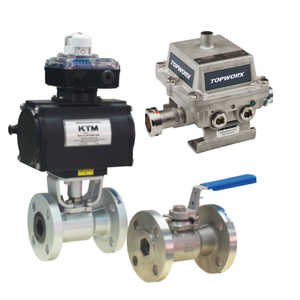 Emerson KTM EB7 chống cháy và chống tĩnh điện ASME 150/300 một mảnh nổi bóng van + topworx DX loạt DXN van màn hình - Product Image 1