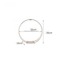 2025 luxe Table de mariage pièce maîtresse bureau couronne florale or métal Floral cerceau fer cercle arc guirlande de haute qualité