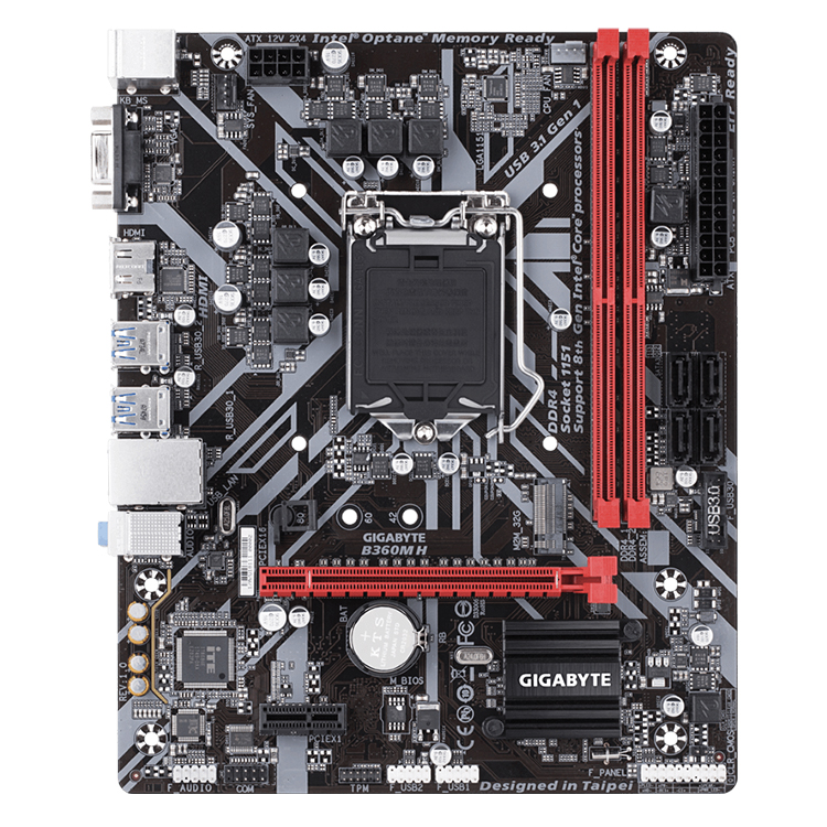GIGABYTE B360MHゲーミングデスクトップマザーボードとIntelB360チップ