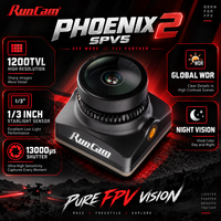 Caméra de drone FPV de course RunCam Phoenix2 SP V5, vision nocturne, 1200TVL, capteur 1/3 pouce, PAL NTSC, 5V à 36V, 4:3/16:9