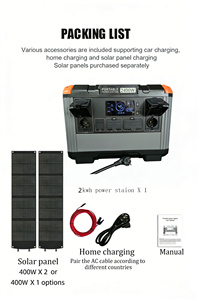 Centrale Électrique Portable 2400W 230V pour la Maison, Générateur Solaire Extérieur pour Secours d'Urgence Domestique T20 2400W 230V - Product Image 6