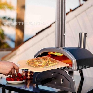 Wooden Pizza Tray With Storage <b>Rack</b> Rectangle Solid Color For Party And Home Use - Product Image 2