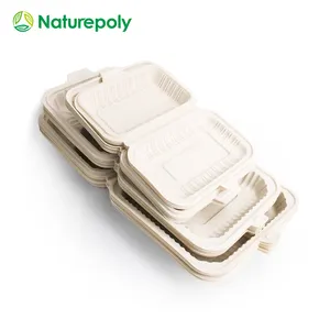 Kotak makan siang sekali pakai bebas BPA ekspor ramah lingkungan Bento makanan penutup CPLA Bento kotak makan siang dapat terurai mudah terurai peralatan makan