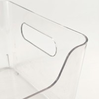Boîte de rangement pour réfrigérateur en plastique transparent sans BPA, poignée transparente, facile à retirer, design facile à nettoyer, OEM