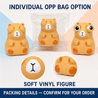 Figurine à yeux bouleants Capybara, jouet de bureau en vinyle souple, nouveauté avec action des yeux activée par la pression, pour les 14 ans et plus, unisexe