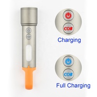 Lampe torche LED de poche rechargeable QXMOVING en alliage d'aluminium, étanche, blanche, rouge, verte, bleue, 4 couleurs, pour le camping en plein air, avec crochet