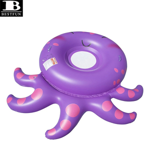 Flotador Gigante Inflable de <span class=keywords><strong>Pulpo</strong></span> para <span class=keywords><strong>Piscina</strong></span> con Fondo de Malla, Anillo de Natación de PVC Engrosado con Asas, Balsa Acuática para Adultos y Niños, Ideal para Fiestas - Product Image 6