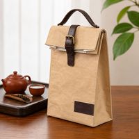 Sacs en papier kraft lavé de haute qualité pour thé, emballage cadeau professionnel pour gâteaux de thé, personnalisables à Yiwu