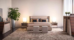 Modern <strong>High</strong> Quality Cream Leather Cover Nightstand Bedroom Furniture Bed Stand Small One Drawer Wooden <strong>Bedside</strong> <strong>Tables</strong> - Product Image 4