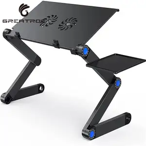 Great rx — support vertical pliable pour ordinateur portable, ajustable, en aluminium, bureau pour refroidissement à 360 °, lit et table