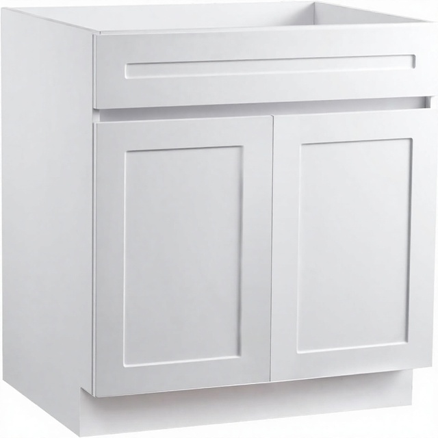 USA Stock White Shaker Base Cabinet 30 Inch RTA Kitchen Base Cabinet Plywood Box Soft Close Ships Fast From Houston TX