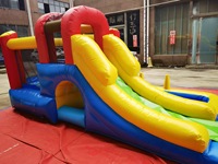 Vente flash : Château gonflable aquatique unisexe d'intérieur avec souffleur d'air, toboggan gonflable, châteaux de saut