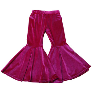 Pantaloni con fondo arricciato vendita calda pantaloni da <span class=keywords><strong>bambina</strong></span> collant in <span class=keywords><strong>velluto</strong></span> tinta unita <span class=keywords><strong>Leggings</strong></span> per bambini in tessuto morbido per bambini - Product Image 5