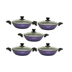 Ensemble d'ustensiles de cuisine en aluminium antiadhésif personnalisé de haute qualité orienté vers l'exportation marmite batterie de cuisine ensemble de casseroles colorées du Bangladesh - Product Image 4