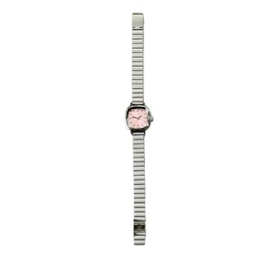 Montre à quartz carrée vintage pour femme, cadran vert, bracelet en acier inoxydable argenté - Product Image 1