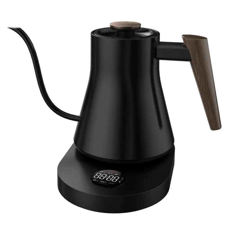 2024 nuevo hervidor de cuello de cisne digital mantener caliente café por goteo Hervidor eléctrico 0.8L mini hervidor SS304 caldera de agua con CE CB