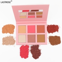 Private Label Vegan Palette de blush sans cruauté Maquillage en gros 6 couleurs en option fard à joues surligneur Palette