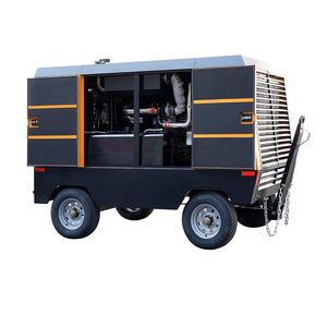 Compresseur à vis portable remorquable 15 bars 17 m³/min 600cfm pour plateforme de forage de puits d'eau et pour l'exploitation minière - Product Image 3