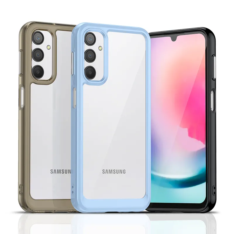 เคสโทรศัพท์มือถือหลากสีสำหรับ Galaxy A34 5G เคส A55 A35หลากสีสำหรับ Samsung A24 4G ใหม่ล่าสุดสีสันสดใส