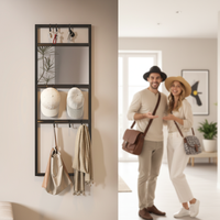 Étagères flottantes modulaires modernes en alliage d'aluminium, organisateur mural multi-niveaux grande capacité pour vêtements de salon