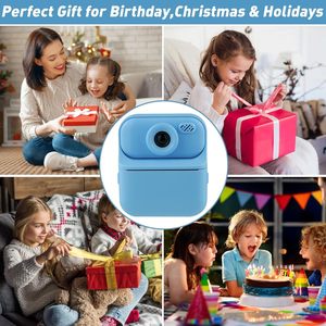 Appareil <span class=keywords><strong>photo</strong></span> instantané pour enfants Full HD 1080p, double caméra, <span class=keywords><strong>impression</strong></span> thermique, filtres, autocollants pour filles et garçons de 3 à 13 ans, cadeau d'anniversaire - Product Image 5