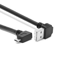 Câble de données micro USB coudé à 90 degrés USB 2.0 A mâle vers micro-USB, chargeur haute vitesse pour manette PS4 et téléphone portable