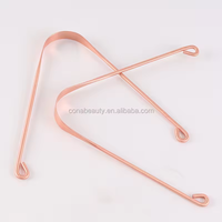 Grattoir à langue en cuivre pour hommes et femmes Nettoyeur de langue Brosse à langue en forme de U pour enlever le souffle