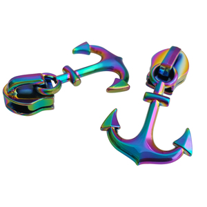 Tirettes de <span class=keywords><strong>fermeture</strong></span> éclair en métal arc-en-ciel au design créatif, curseurs de <span class=keywords><strong>fermeture</strong></span> éclair pour vêtements, tirettes de <span class=keywords><strong>fermeture</strong></span> éclair <span class=keywords><strong>sans</strong></span> verrou pour sacs - Product Image 2