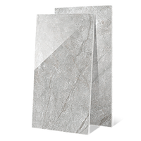 Carrelage en porcelaine gris aspect pierre polie 750x1500mm, motif continu 6 faces, étanche, pour sol et mur, idéal salle de bain moderne, salle à manger, villa