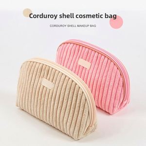 Sac cosmétique mini pliable en velours côtelé doux, grand format, durable, avec fermeture éclair, personnalisable avec logo, prix d'usine, pour bonbons, mode, portable, extérieur - Product Image 4
