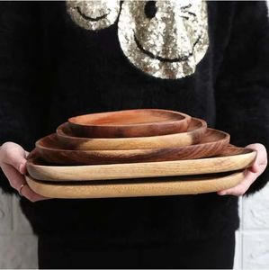 Hot Selling in the Market Acacia Wood Irregular Dinner Plate Set Wooden Plate <strong>Dessert</strong> <strong>Tray</strong> and Mubkhar - Product Image 4