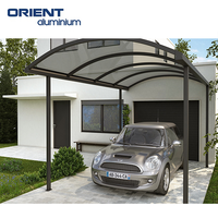 Abri de voiture extérieur moderne et personnalisé 2026 en aluminium avec toit en polycarbonate pour garages de stationnement – Nouveau design