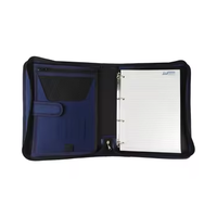 Bolsa organizadora de documentos A4 multifunción de PU personalizada con cremallera Maletín de negocios OEM y Bloc de notas Carpeta de archivos con logotipo personalizado